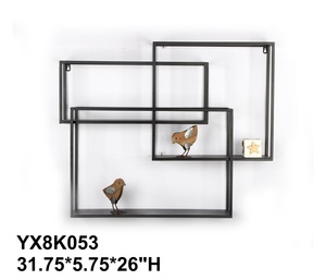 Modern <strong>Gold</strong> Chinese Iron Metal <strong>Wall</strong> <strong>Shelf</strong> Living Room Farmhouse and Apartment Book Storage Hanging Decorative <strong>Wall</strong> Decor <strong>Shelf</strong> - Product Image 5