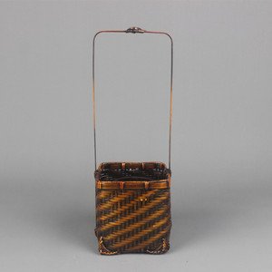 Bamboo Woven Flower Vase Chinese Antique Style Tea Ceremony Basket Handmade Natural Home Decoration Ornamental Plant Holder - Product Image 2
