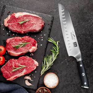 <span class=keywords><strong>SHAN</strong></span> <span class=keywords><strong>ZU</strong></span> CLASSIC Series Couteaux <span class=keywords><strong>Santoku</strong></span> professionnels allemands en acier inoxydable <span class=keywords><strong>Couteau</strong></span> de cuisine de 7 pouces <span class=keywords><strong>Couteau</strong></span> <span class=keywords><strong>Santoku</strong></span> ultra tranchant - Product Image 5