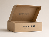 Boîte d'expédition en carton ondulé réutilisable personnalisée avec laminage mat et logo imprimé sur emballage en papier kraft