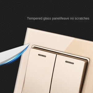 Tyelc Gold 1 Gang switch 13A Reino Unido enchufe de pared acrílico británico enchufe de pared enchufe de corriente inteligente enchufe - Product Image 4