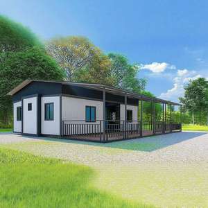 モダンな40ft拡張可能プレハブコンテナハウス3ベッドルームモジュラースチールフレームサンドイッチパネル - Product Image 1