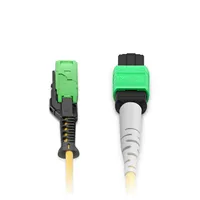 Cable de ramificación MMC monomodo MMC-16 APC hembra a 2 x MTP-8 APC hembra 16 fibras