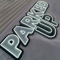 Lettres en acrylique 3D personnalisées, étanches, avec éclairage LED, enseigne décorative, enseigne publicitaire, enseigne en lettres en relief pour extérieur