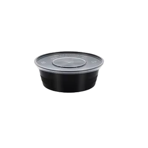 <b>Microwave</b> Safe Sturdy Round 42oz1250ml Black PP Non-Deforming Heat-Resist Disposable Plastic <b>Bowls</b> for Party Catering Supply - Product Image 1