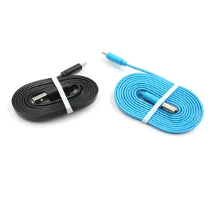 Cable magnético USB para cargador de cámara, cable plano de datos azul, Conector de cargador micro usb