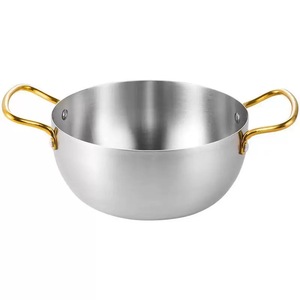 Olla para Ramen de Acero Inoxidable, Diseño Coreano, con Dos Asas Doradas, Apta para Lavavajillas, Gran Capacidad, para Restaurante y Uso Doméstico - Product Image 6