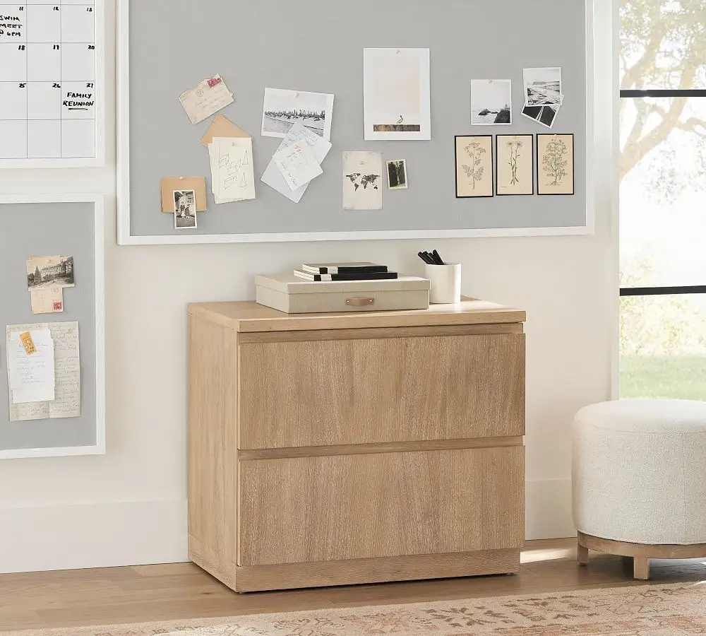 Modern Farmhouse Style Fit A4 Letter Size Pacific 2-Drawer Wide Lateral File Cabinet