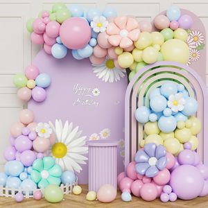 Daisy Pink Balloon archar Kit <span class=keywords><strong>palloncini</strong></span> in lattice con <span class=keywords><strong>palloncini</strong></span> <span class=keywords><strong>di</strong></span> fiori margherita per ragazze compleanno Baby docce decorazioni per feste - Product Image 1