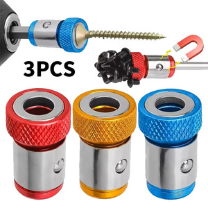 Magnetic Sleeve <b>Tool</b> Holder 3Pcs Red Gold Blue Universal Magnetic Adapter For Screwdriver Bits - Product Image 1