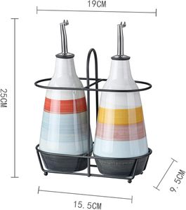 Distributeur d'huile et de <span class=keywords><strong>vinaigre</strong></span> en céramique blanche personnalisé avec fonction vapeur, design moderne pour le stockage des aliments dans la cuisine et le récipient à huile d'olive - Product Image 6