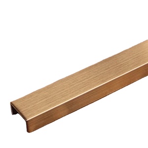 Thiết Kế Hiện Đại Thép Không Gỉ Hình Dạng U Kênh Nhà Máy Trực Tiếp Rose Gold Gạch Trang Trí <span class=keywords><strong>Trim</strong></span> Dải Góc Cắt Dải - Product Image 1