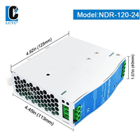 Alimentation à découpage sur rail DIN LCTC NDR 120W 12V 24V 48V AC/DC 2.5A 5A 10A SMPS, alimentations industrielles compactes 100-240VAC