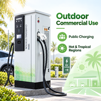 Chargeur rapide pour véhicules électriques HAIDIRA 120-400 kW avec armoire de couleur claire pour climat chaud