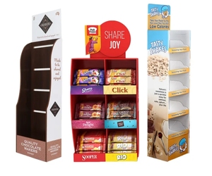 Bán buôn tùy chỉnh mẫu các tông sóng hiển thị sàn đứng <span class=keywords><strong>Pop</strong></span> Up kraft giấy Rack hiển thị - Product Image 1