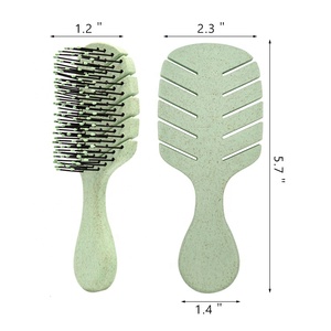 Gloway Oem-peine de dientes ancho de alta calidad para mujer, cepillos para el pelo, Biodegradable, ecológico, de paja de trigo - Product Image 3