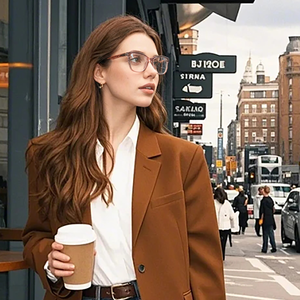 Lunettes de vue personnalisées pour femmes avec monture CP, branches décoratives gravées, fournisseur direct d'usine OEM ODM - Product Image 1
