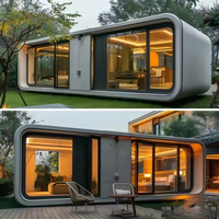Maison conteneur intelligente de 40 pieds, maisons préfabriquées modulaires, maison conteneur 3 chambres avec cuisine et séjour