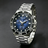Montre chronographe à quartz pour homme, bracelet en acier inoxydable 316L, montre de plongée de luxe pour affaires