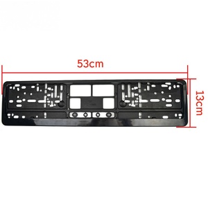 License Plate Frame,Euro Style <b>Plastic</b> Waterproof License Plate Frame with U-Shaped Clip - Customizable Logo <b>Strip</b> - Product Image 2