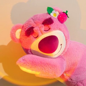 Oso de Peluche de Fresa Rosa, Estilo Acostado, Almohada de Abrazo, Regalo de San Valentín, Decoración de Fiesta, Unisex, de 5 a 7 Años - Product Image 4