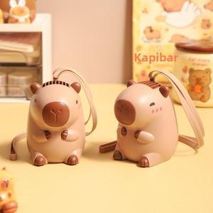 Summer Creative Plastic Cartoon Capybara Neck-Hanging <strong>Fan</strong> Mini Portable USB-Charged Personal Rope Electric <strong>Fan</strong> - Product Image 4