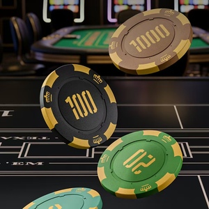 High Quality Thick Clay Poker Chips 40mm 14g Texas Hold'em Chips Non-Toxic Durable Wholesale Custom Casino Gifts <strong>Entertainment</strong> - Product Image 3