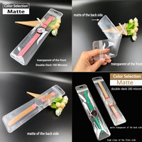 Sac d'emballage en plastique mat refermable sacs longs pour outils sac à fermeture éclair Transparent pochette à fermeture éclair transparente