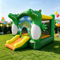 Château Gonflable Crocodile Oxford avec Double Toboggan pour Enfants, Idéal pour Événements en Extérieur (Vente en Gros)