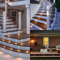 Lumières de pont LED basse tension paysage contrôle d'application Bluetooth 10 pièces RGB D45 kit d'éclairage de pont LED étanche