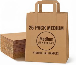 Bolsa de Papel Kraft para Comida Rápida, Hamburguesas y Sándwiches, Impresa en Offset, Biodegradable, Reciclable, Desechable y Ecológica con Logotipo Personalizado - Product Image 1