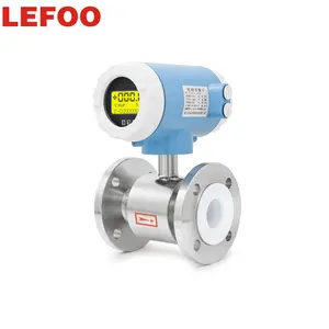 LEFOO PTFE doublure IP65 DN10-300 4-20mA hart Sortie micro mer d'eau liquide de l'huile de la vapeur débitmètre elctromagnatic débitmètre gaz