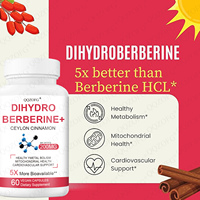 Vente en gros OEM : Dihydroberbérine 200mg avec cannelle de Ceylan, capsules végétaliennes pour la santé cardiovasculaire et métabolique, 60 unités