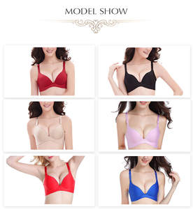 Sujetador de Moda <span class=keywords><strong>2020</strong></span> con Escote Profundo en U, Cierre Trasero, Copa Tres Cuartos, Push-Up, Ajustable, Sin Costuras, Elegante para Mujer - Product Image 4