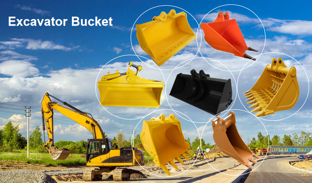 Hydraulic Tilt Swivel Bucket For Mini Excavator Clean Out Bucket Excavator Accessories