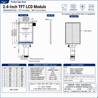 Module d'affichage LCD TFT 2,4 pouces, écran IPS 240x320, pas de 0,5 mm, FPC, circuit intégré de pilote ST7701, panneau d'instrument portable