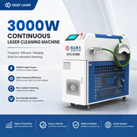 Machine de nettoyage au laser à fibre de qualité industrielle haute puissance 1500W 2000W 3000W 6000W avec refroidissement par eau pour l'élimination de la rouille sur métal, bois et pierre