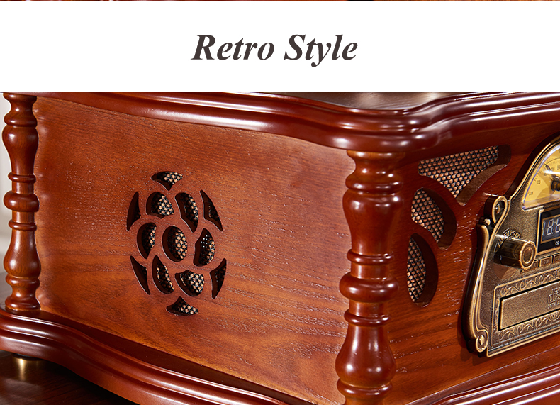 Best Quality wooden Retro Gramophone Multifunctional player phonograph for home audio