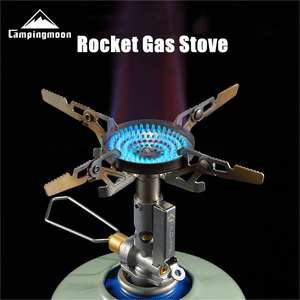 เตาแก๊สพกพาสำหรับตั้งแคมป์ CAMPINGMOON อุปกรณ์ทำอาหาร เตาแก๊สแบบพกพาสำหรับกิจกรรมกลางแจ้ง เตาแก๊สร็อคเก็ตสำหรับแคมป์ปิ้ง - Product Image 4