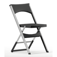 Chaise de bureau pliable en plastique PP transparent de style minimaliste moderne avec cadre en métal pour la maison, le bureau et le salon