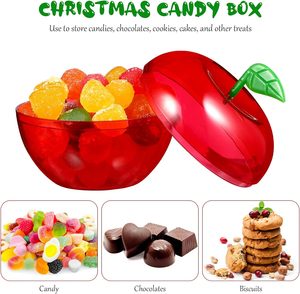 Boîte à bonbons en plastique transparente pour enfants, pour fête, mariage, Noël, cadeau de pomme, emballage - Product Image 4