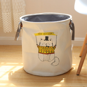 Kids Hamper Storage Bin Nursery Kid's Collection Organizer Dirty Clothes Cotton <strong>Linen</strong> Fabric Laundry <strong>Basket</strong> - Product Image 3