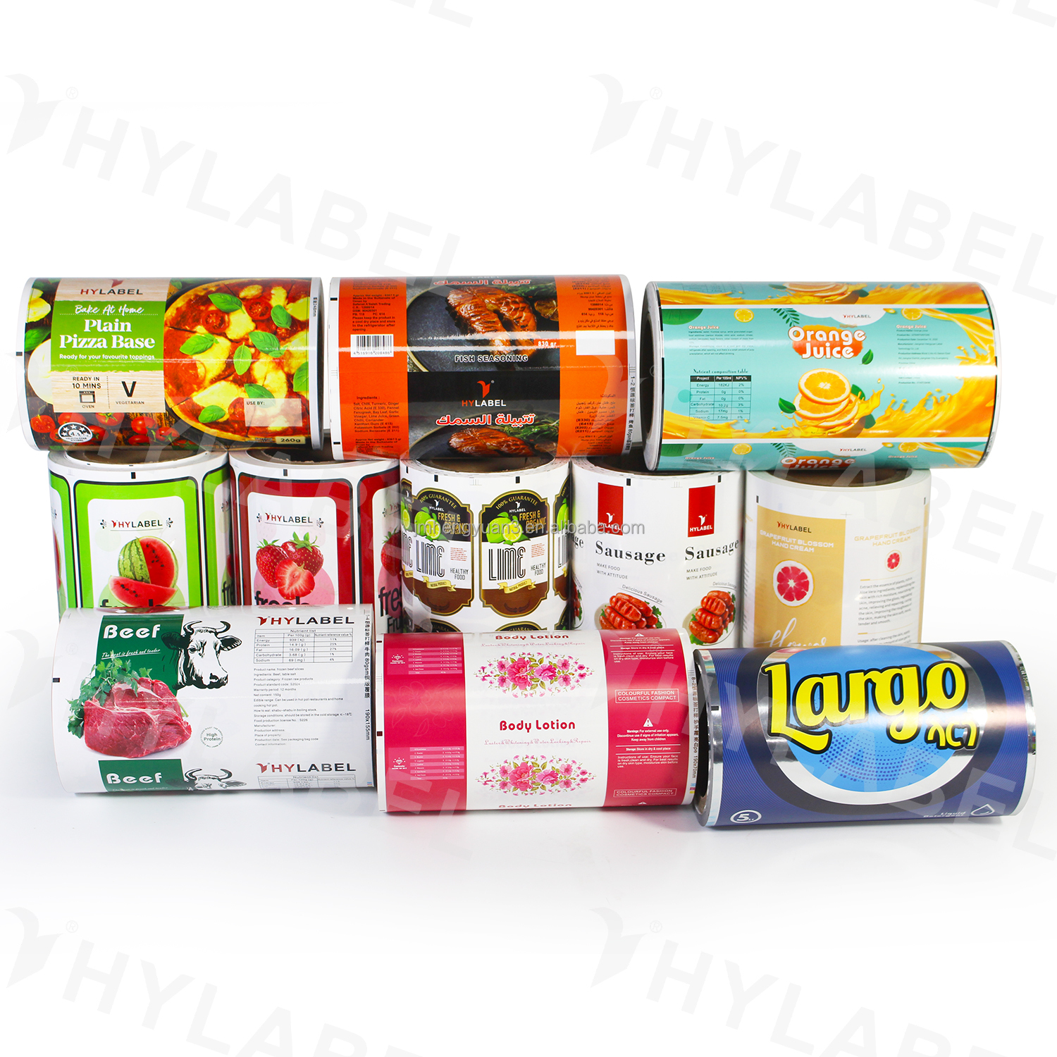 Customized Logo Waterproof Printing Self Adhesive Label Sticker Product Shampoo Food Beverage Bottle Roll Label Packaging Labels