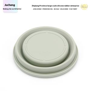 Cane eco-friendly in Silicone tinta unita per cani e ciotola per animali domestici pieghevole per gatti con funzione di trasporto all'aperto per bere cibo lento - Product Image 3