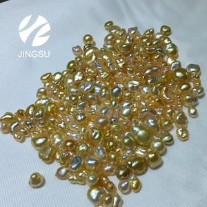 รูปร่างที่แตกต่างกันของสีทองธรรมชาติทะเลใต้ Keshi ไข่มุกหลวม - Product Image 3