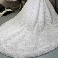 Lsoy028 Magnifique robe de mariée de soirée, robe à épaules dénudées, dentelle bouffante, appliques en cristal, robe de mariée longue, Jancember