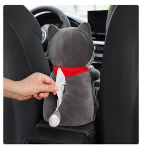 กล่องเก็บของในรถยนต์ 2in1 น่ารัก ใช้เป็นที่วางแขน กล่องใส่ทิชชู่ กล่องขยะ ป้องกันน้ำรั่วซึม กล่องอเนกประสงค์สำหรับใส่กระดาษทิชชู่ กระดาษเช็ดหน้า และของใช้ต่างๆ - Product Image 3