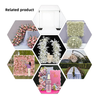 Promesse mariage arc fleurs assembler feuilles blanches fleur artificielle arc mariage fête d'anniversaire toile de fond
