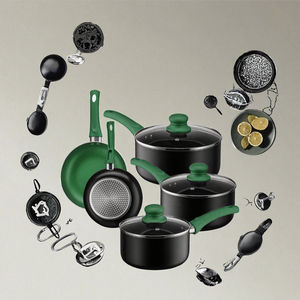 Juego de Ollas y Sartenes <span class=keywords><strong>TELAMON</strong></span> de Estilo Americano, 8 Piezas, Antiadherentes, de Aluminio con Fondo de Acero Inoxidable, en Oferta - Product Image 3