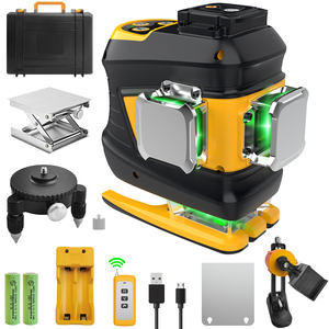 DEGLASERS 4D01-F12D 360 Grüner Laser-Nivelliergerät Industriell DIY Werbeartikel Langlebig Selbstnivellierend Linien-Konstruktion Große Kapazität - Product Image 1